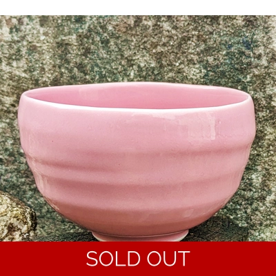 Studio Pottery | Pink Chawan Tea Bowl - Mystery Ceramic Cups UK